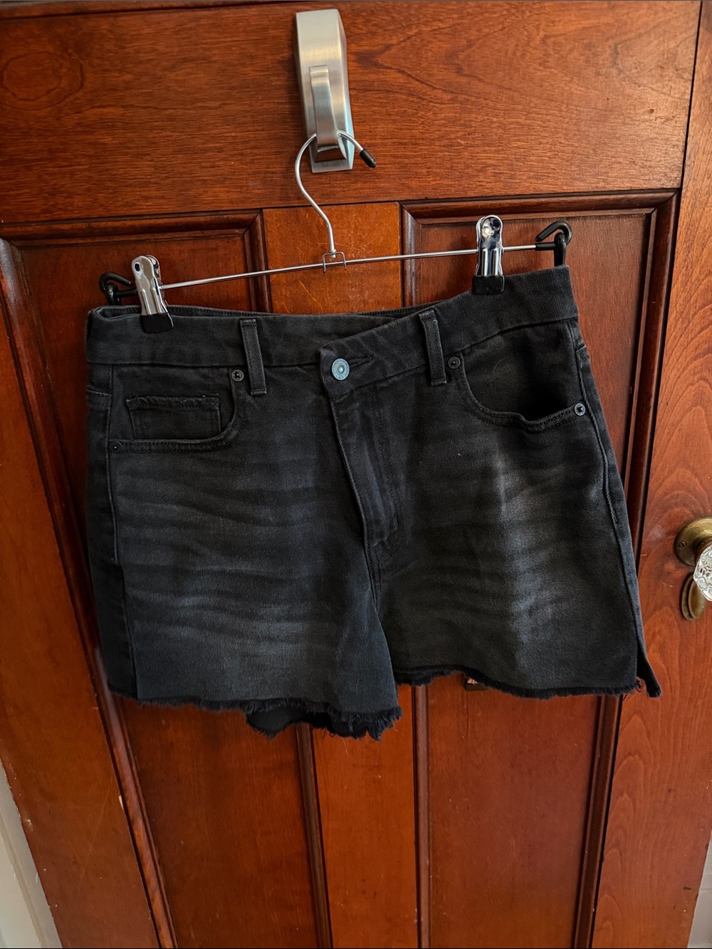 American Eagle Outfitters Black Denim Cutoff Shorts
